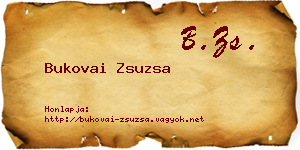 Bukovai Zsuzsa névjegykártya